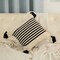 Deerlux 16" Handwoven Cotton Throw Pillow Cover with Striped Lines with Filler, Black QI004310.BK.K - alternate 5